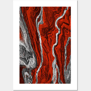 Marble red Posters and Art